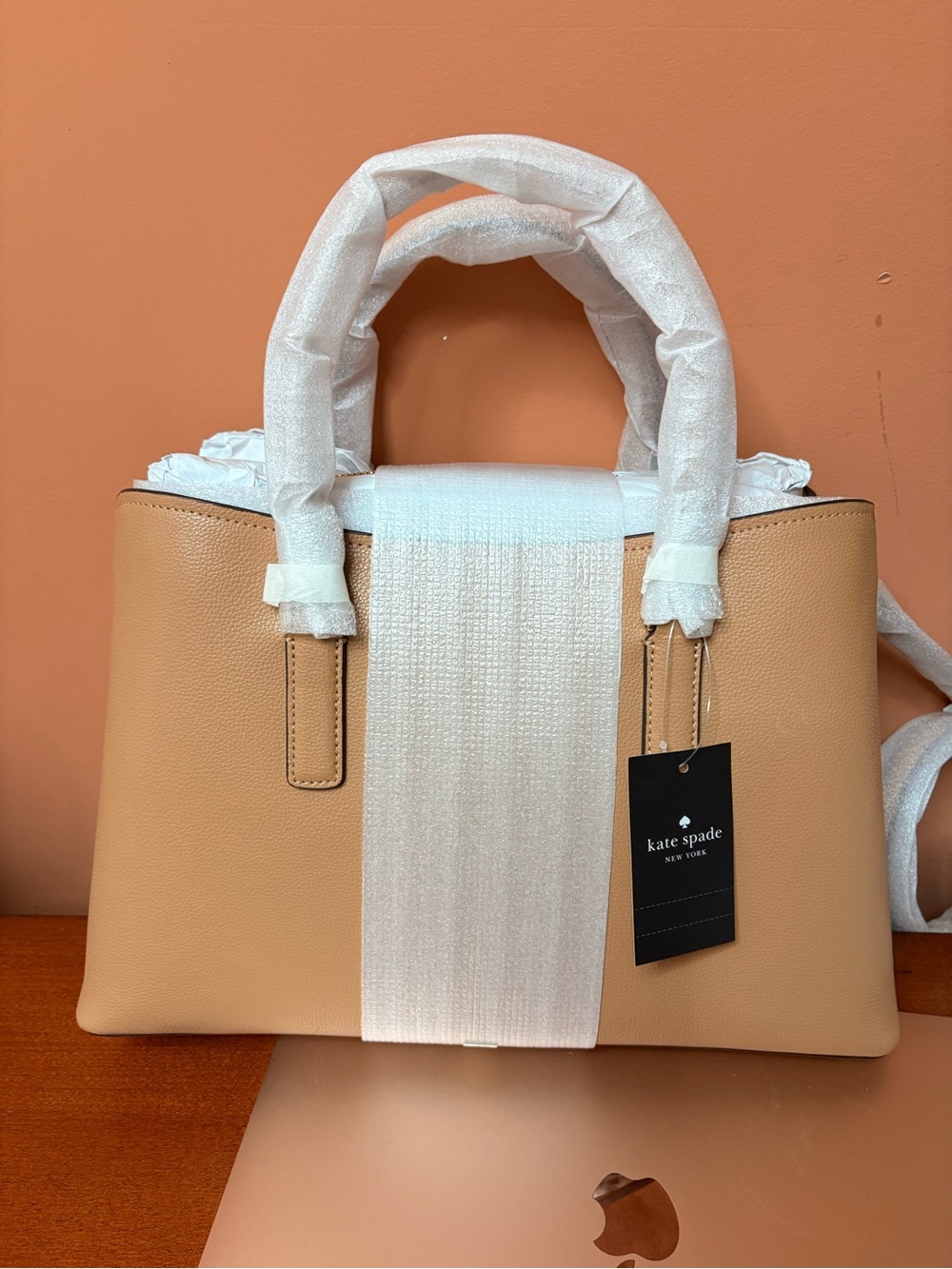 kate spade beige leather tote